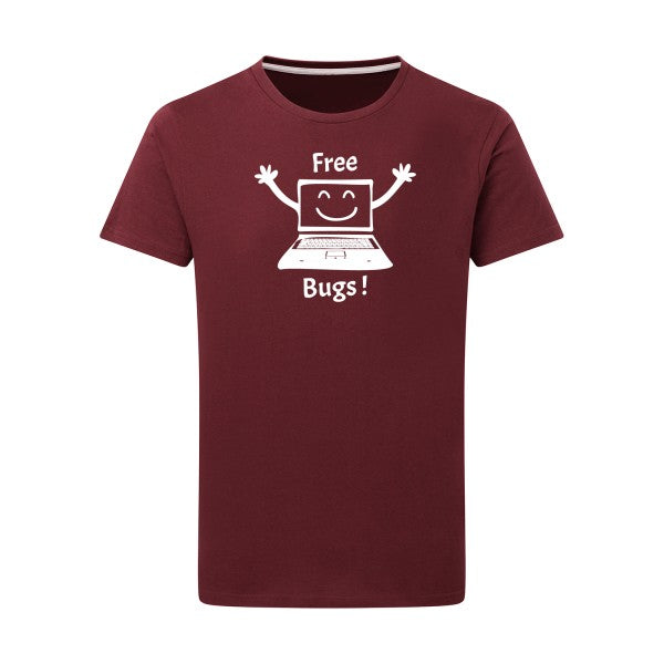 FREE BUGS ! - Flex Blanc Tshirt original Burgundy  2XL