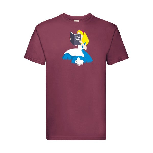 Back from wonderland Fruit of the loom 205 g/m² T-shirt/ bordeaux