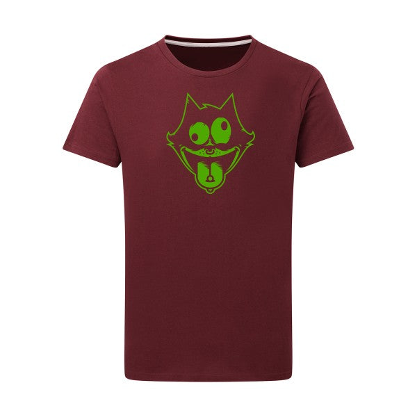 Freak the cat ! vert pomme -Flex vert pomme sur T-shirt SG  Burgundy  2XL