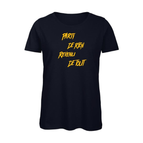 T shirt humour bio femme   femme bio|Parti de rien jaune Or 