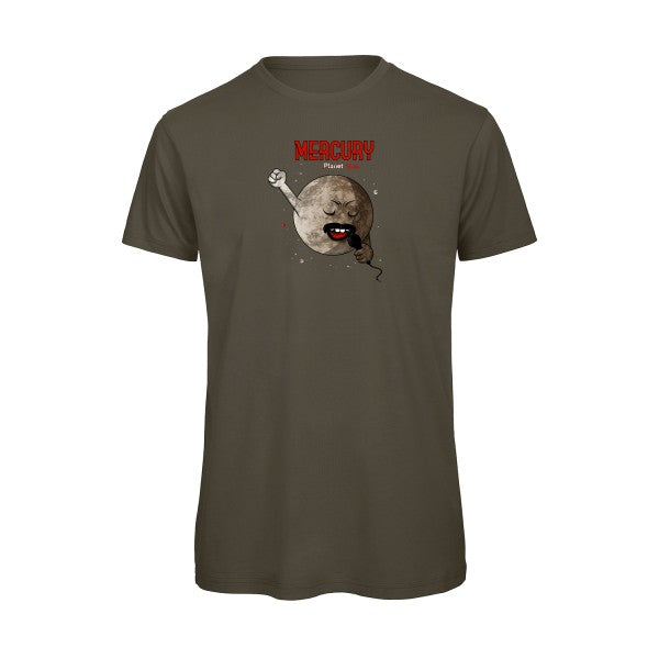 T-shirt humour original mercury T Shirt couleur Khaki Green