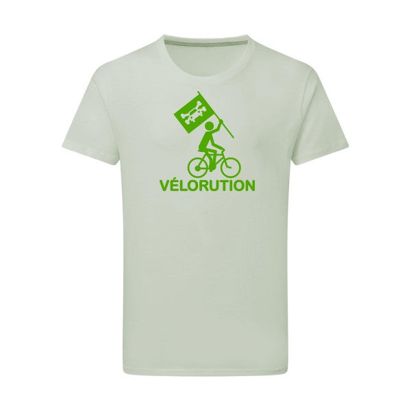 Vélorution - Flex Vert pomme Tshirt original Pastel Macchiato  2XL