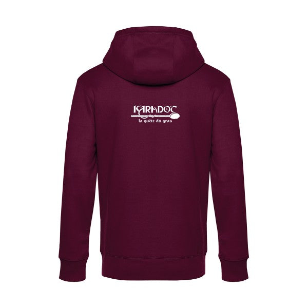 Karadoc sweat shirt original Burgundy flex Blanc impression Dos