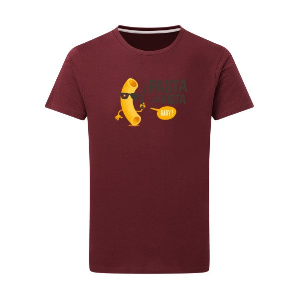 T-shirt homme Pasta la vista - T-shirt humoristique pour les amateurs de pâtes Burgundy 2XL