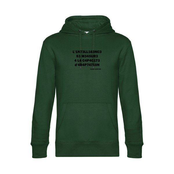 intelligence-ai--! sweat shirt original Bottle Green flex Noir impression Face