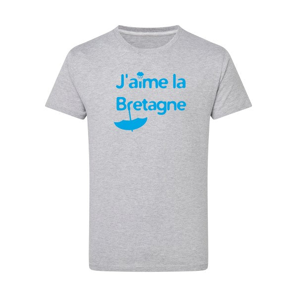 J'aime la Bretagne - Flex bleu clair Tshirt original Light Oxford  5XL