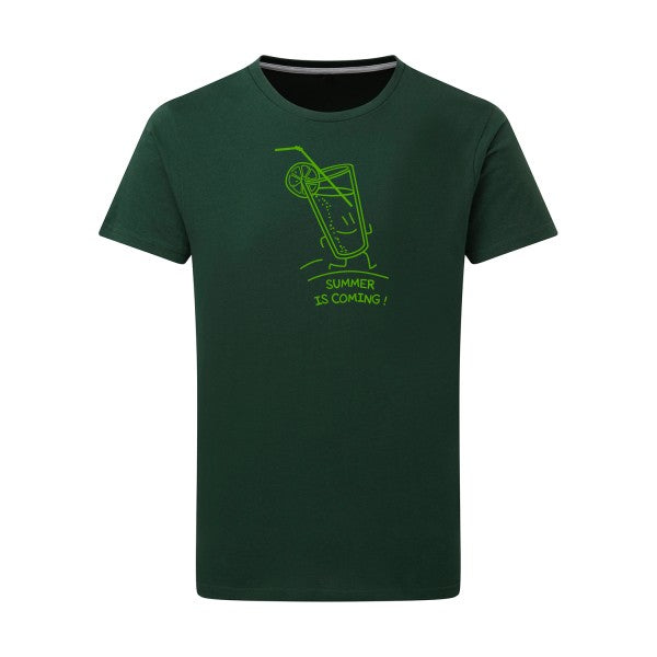 Summer is coming ! vert pomme -Flex vert pomme sur T-shirt SG  Bottle Green  2XL