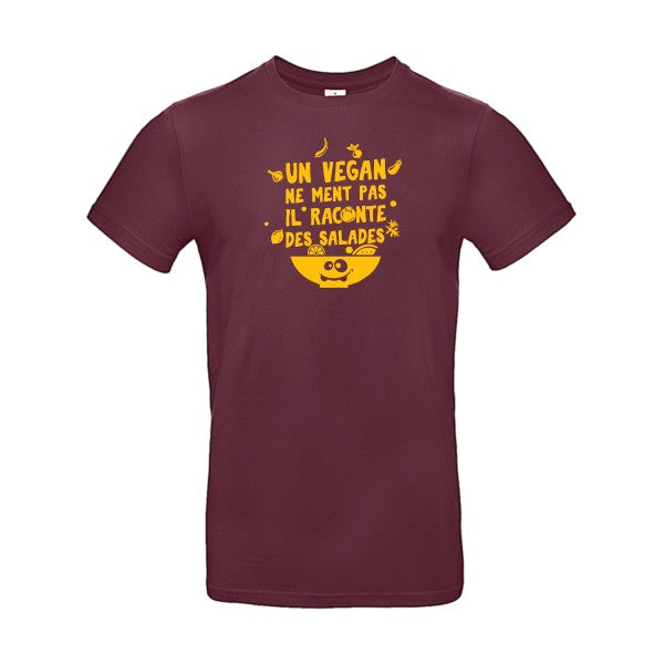 Un vegan ne ment pasFlex jaune or- T-shirt E190|Burgundy||2XL