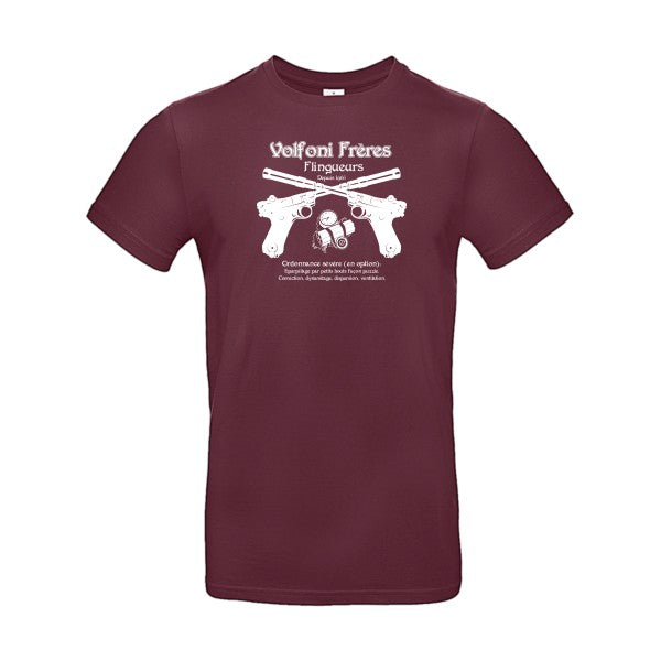 Volfoni Frère B&C - E190 T-shirt|Burgundy||2XL