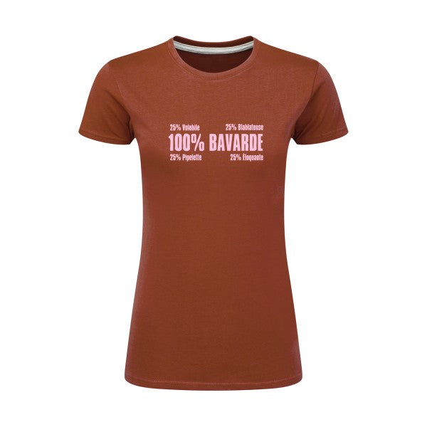 t-shirt Bavarde Rose |T shirt original femme|SG