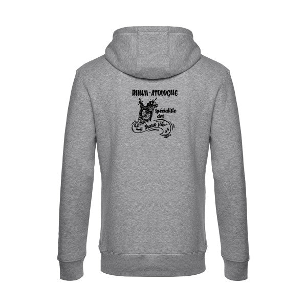 Rhum-atologue sweat shirt original Heather Grey flex Noir impression Dos