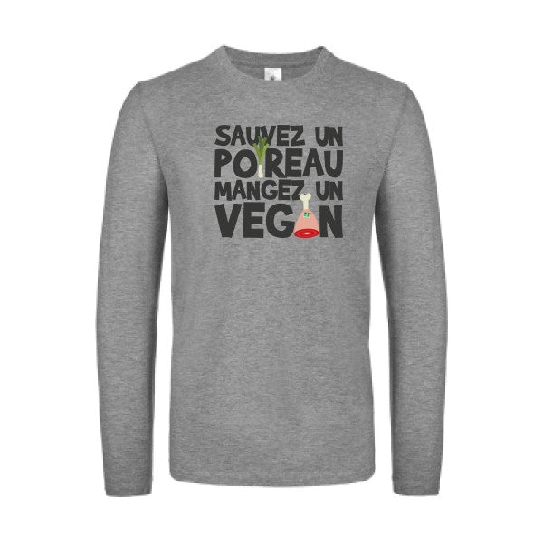 vegan/poireau B&C - E150 LSL T-shirt manches longues léger