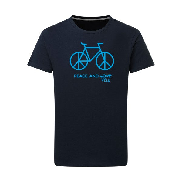 Peace and vélo - Flex bleu clair Tshirt original Navy  5XL