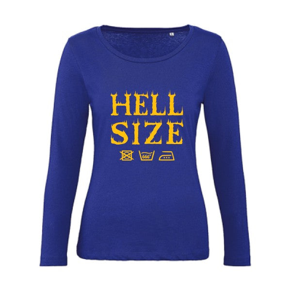 HELL SIZE ! jaune Or |   T shirt manches longues femme|100% bio