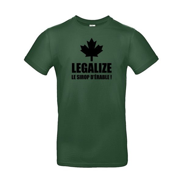 Legalize le sirop d'érableFlex noir- T-shirt E190|Bottle Green||2XL