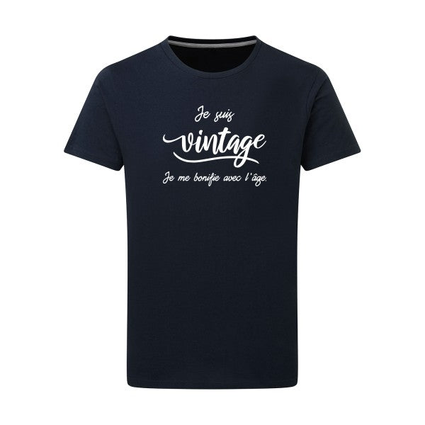 Je suis vintage  - Flex Blanc Tshirt original Navy  5XL