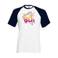 T-shirt fruit of the loom baseball  annee 80s  couleur White/Deep Navy