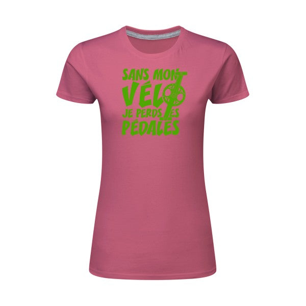 Sans mon vélo, je perds les pédales ! | Vert pomme |T shirt original femme|SG