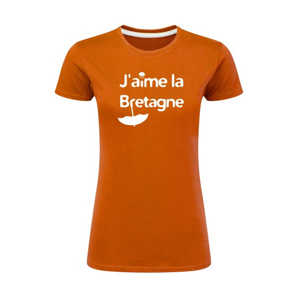 J'aime la Bretagne |Blanc |T shirt original femme|SG