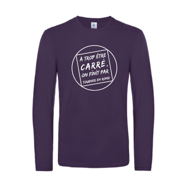 cercle vicieux - t shirt- manches- longues- original- humour- Urban Purple impression Face
