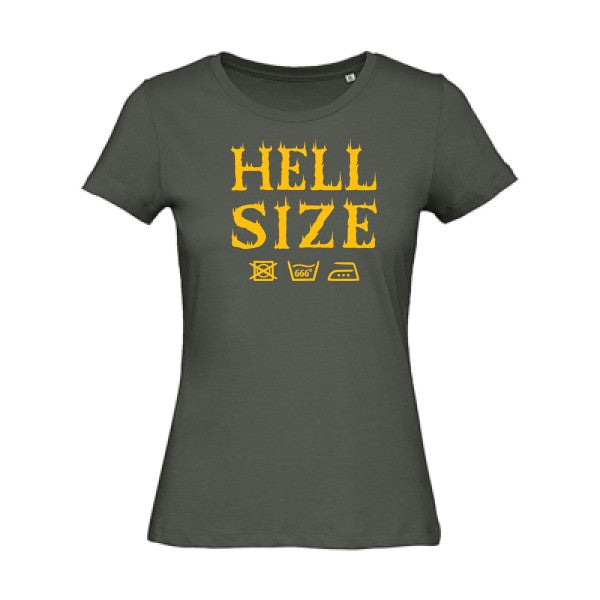 T shirt humour bio femme   femme bio|HELL SIZE ! jaune Or 