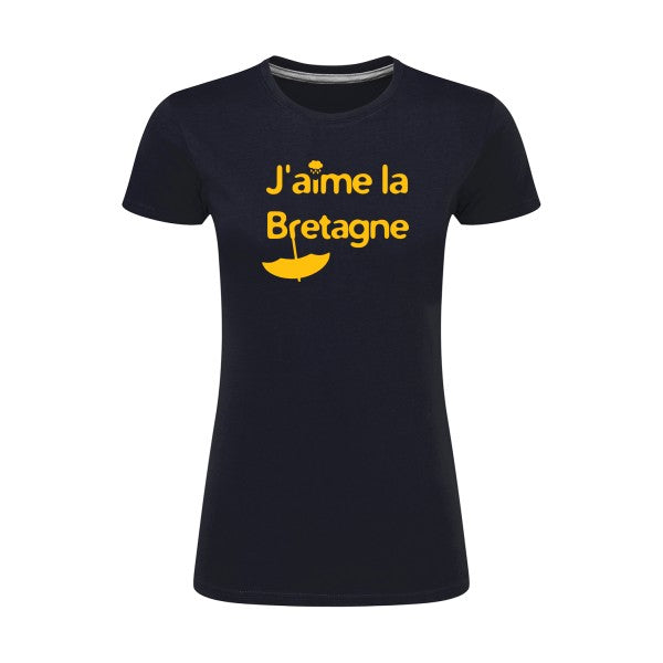 J'aime la Bretagne |jaune Or |T shirt original femme|SG