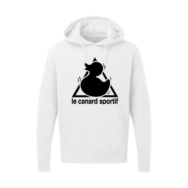 Canard Sportif Noir |Sweat capuche imprimé homme