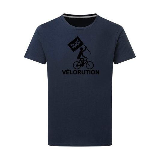 Vélorution - Flex noir Tshirt original Denim  XL