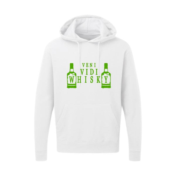 VENI VIDI WHISKY |Sweat  capuche humoristique Vert pomme 