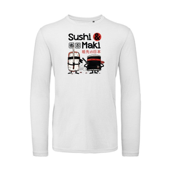 Sushi et Maki | T-shirt original LSL White 2XL