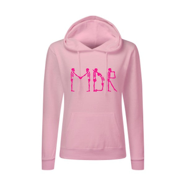 MDR Rose Fluo |Sweat original à capuche Femme