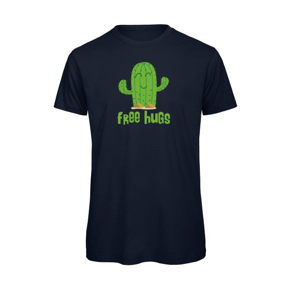 T-shirt humour original Freehugs T Shirt couleur Navy