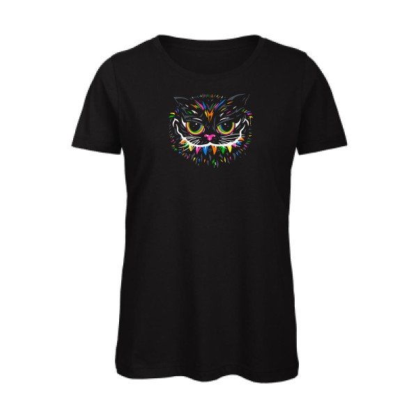 Le-chat-du-Cheshire- - t-shirt original femme Black