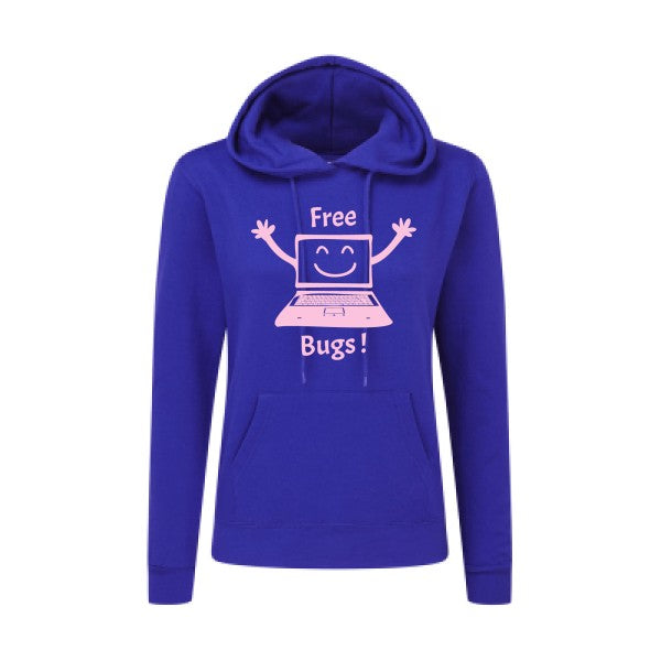 FREE BUGS ! Rose |Sweat original à capuche Femme