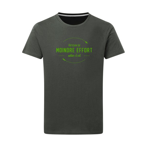 Artisan du moindre effort vert pomme -Flex vert pomme sur T-shirt SG  Charcoal  5XL