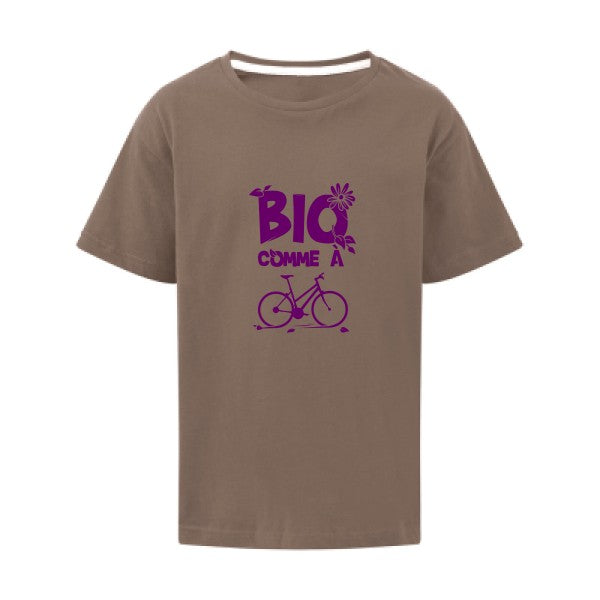 Bio comme un vélo Flex Violet SG - Kids T-shirt enfant Deep Taupe Taille 128 (7-8/L)