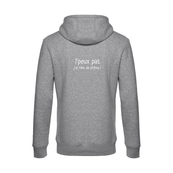 Je-peux-pas sweat shirt original Heather Grey flex Blanc impression Dos