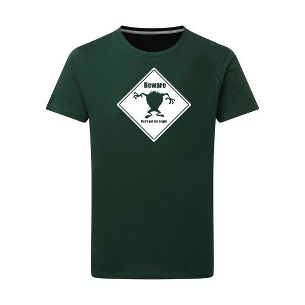 BEWARE Blanc -Flex Blanc sur T-shirt SG  Bottle Green  2XL