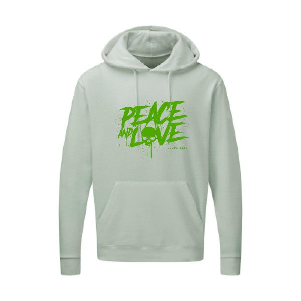 Peace or no peace |Sweat  capuche humoristique Vert pomme 