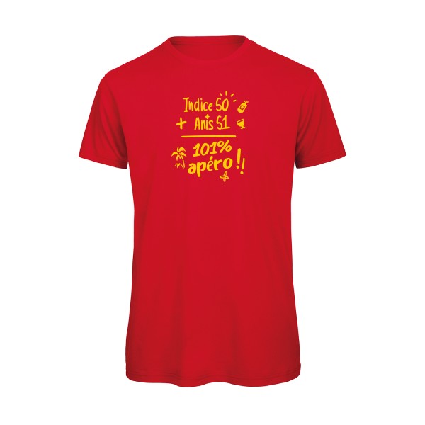 T-shirt humour original 101 Pourcent Apero T Shirt couleur Red
