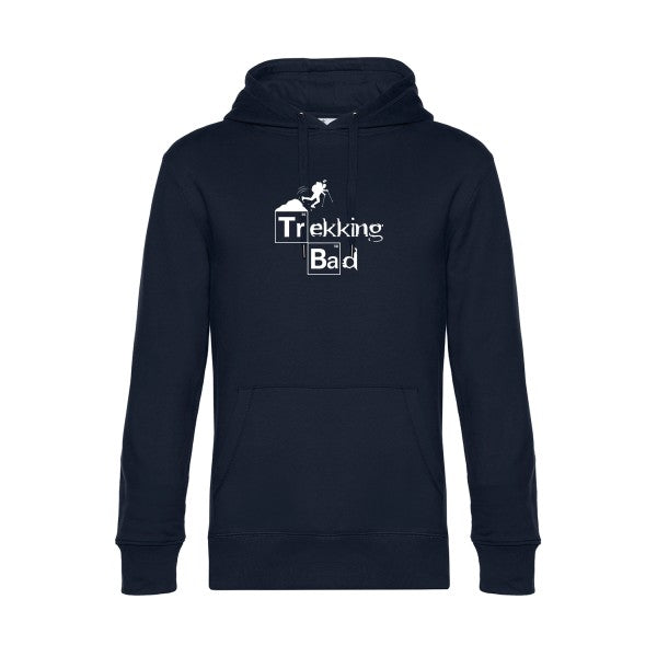 Trekking-bad sweat shirt original Navy Blue flex Blanc impression Face