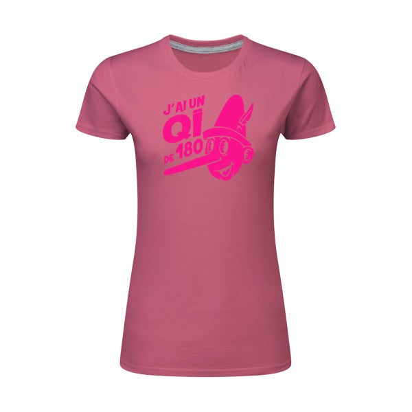 Quotient intellectuel Rose Fluo |T shirt original femme|SG