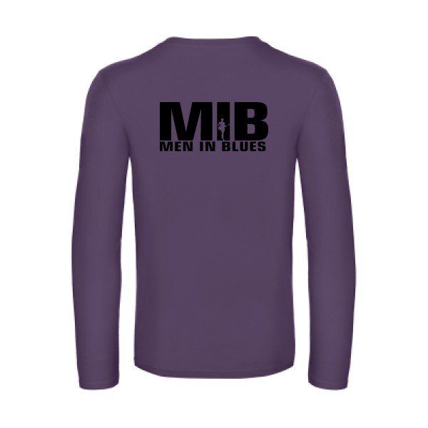 men in blues - t shirt- manches- longues- original- humour- Urban Purple impression Dos