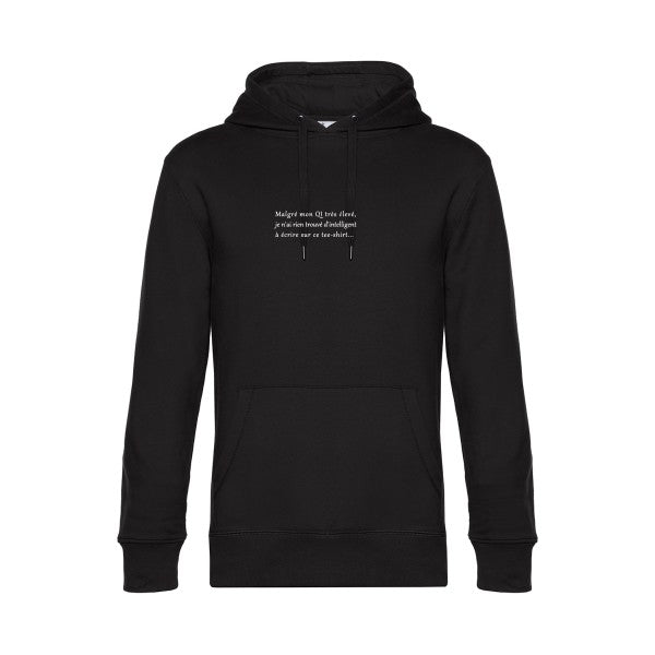QI sweat shirt original Black flex Blanc impression Face