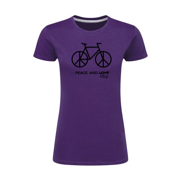 Peace and vélo Noir |T shirt original femme|SG