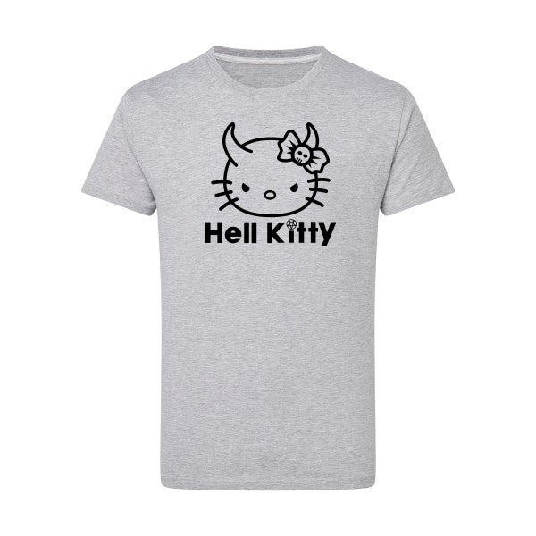 Hell Kitty noir -Flex noir sur T-shirt SG  Light Oxford  5XL