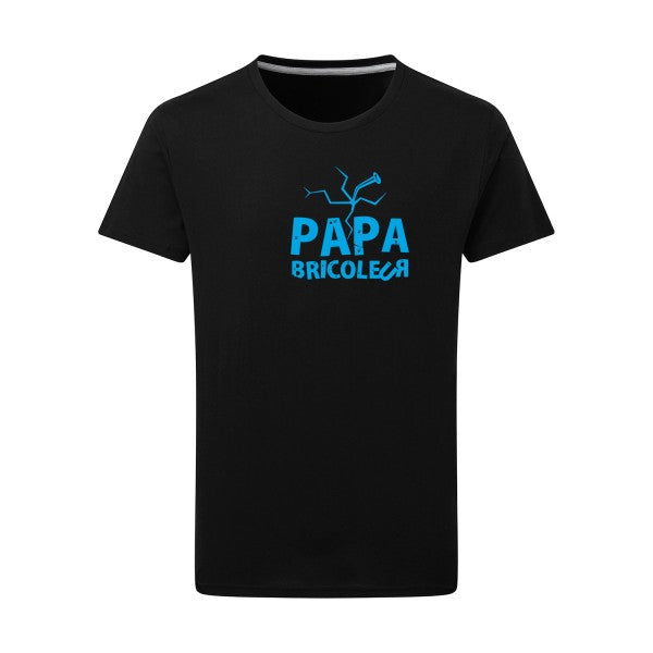 Papa bricoleur - Flex bleu clair Tshirt original Dark Black  4XL