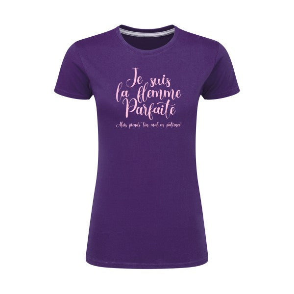 La flemme parfaite | Rose |T shirt original femme|SG