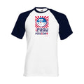 T-shirt fruit of the loom baseball  Fugu  couleur White/Deep Navy