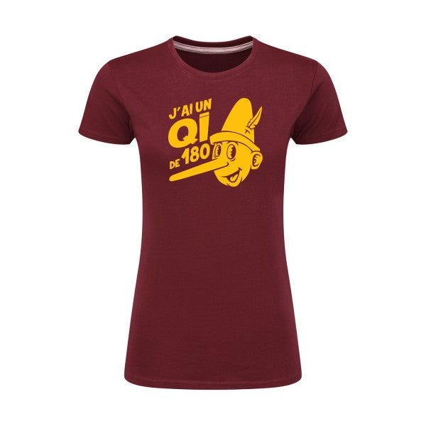 Quotient intellectuel jaune Or |T shirt original femme|SG